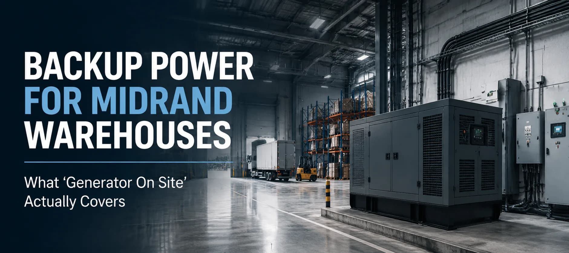 Backup Power for Midrand Warehouses: What "Generator On Site" Actually Covers